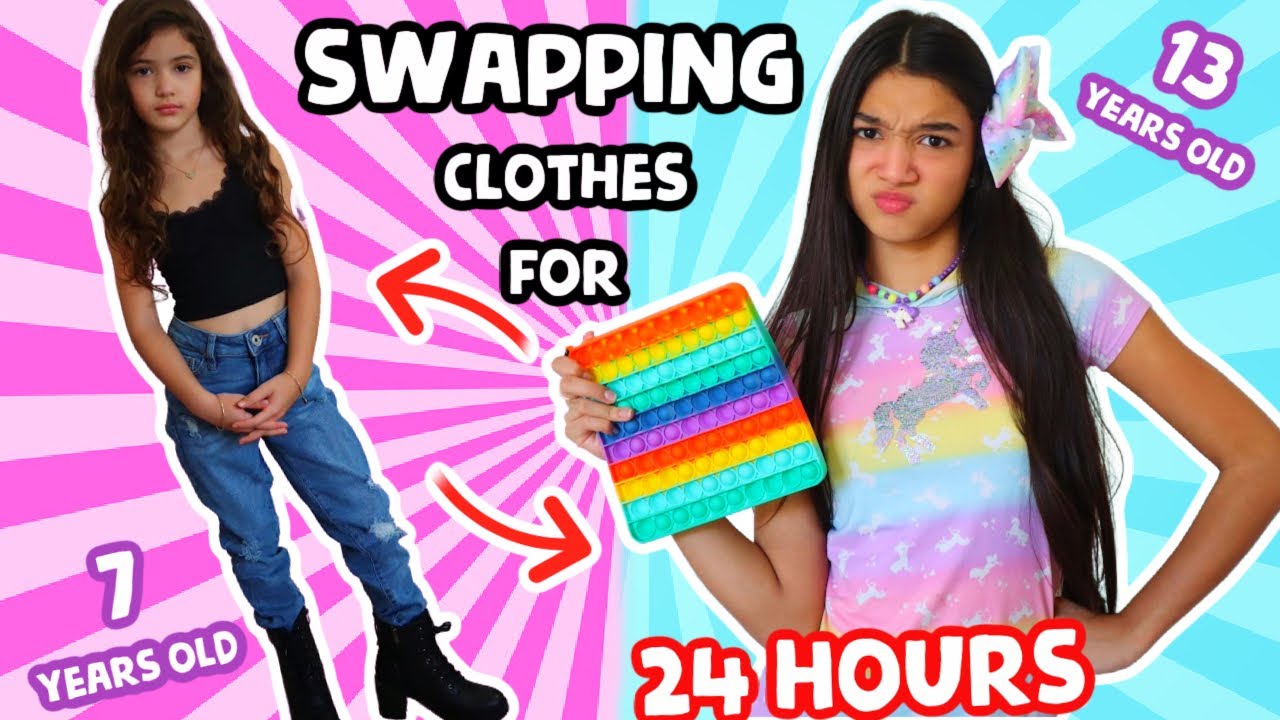 SWAPPING CLOTHES FOR 24 HOURS & GOING OUT IN PUBLIC WITH MY LITTLE SISTER!!!!