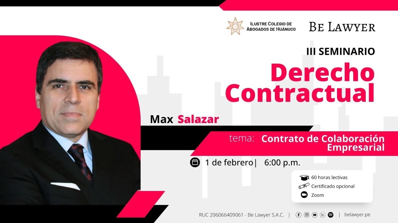 Seminario Especializado en Derecho Contractual | Be Lawyer