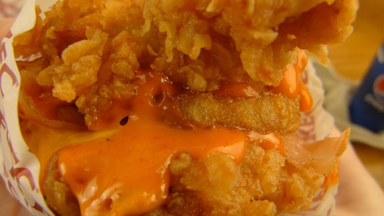 KFC - XL Zinger Double Down | Mashed Potatoes | Pepsi Light