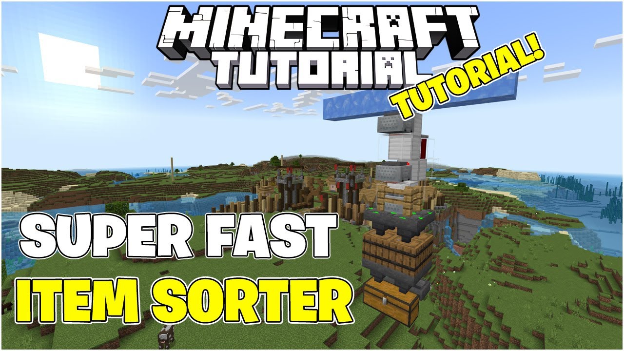 Сверхбыстрый автоматический сортировщик предметов — Minecraft Bedrock 1.21
