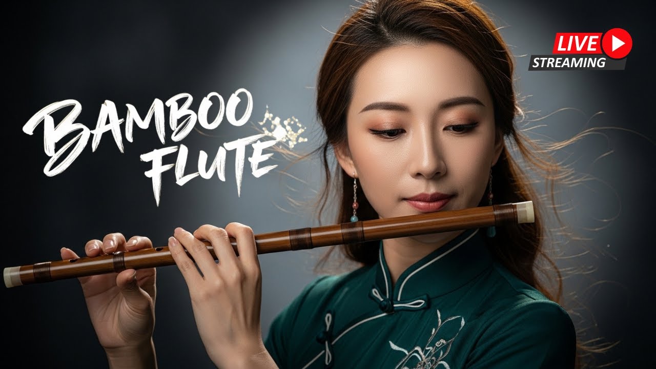 Deep Relax Flute LIVE 🌙 Night Instrumental for Meditation & Sleep 夜晚长笛直播｜冥想与放松