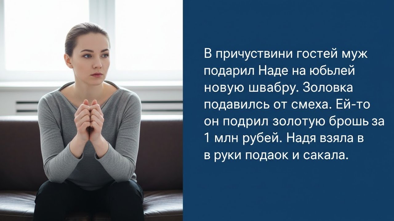 В присутствии гостей муж подарил жене швабру на юбилей — этот момент изменил всё | Истории из жизни