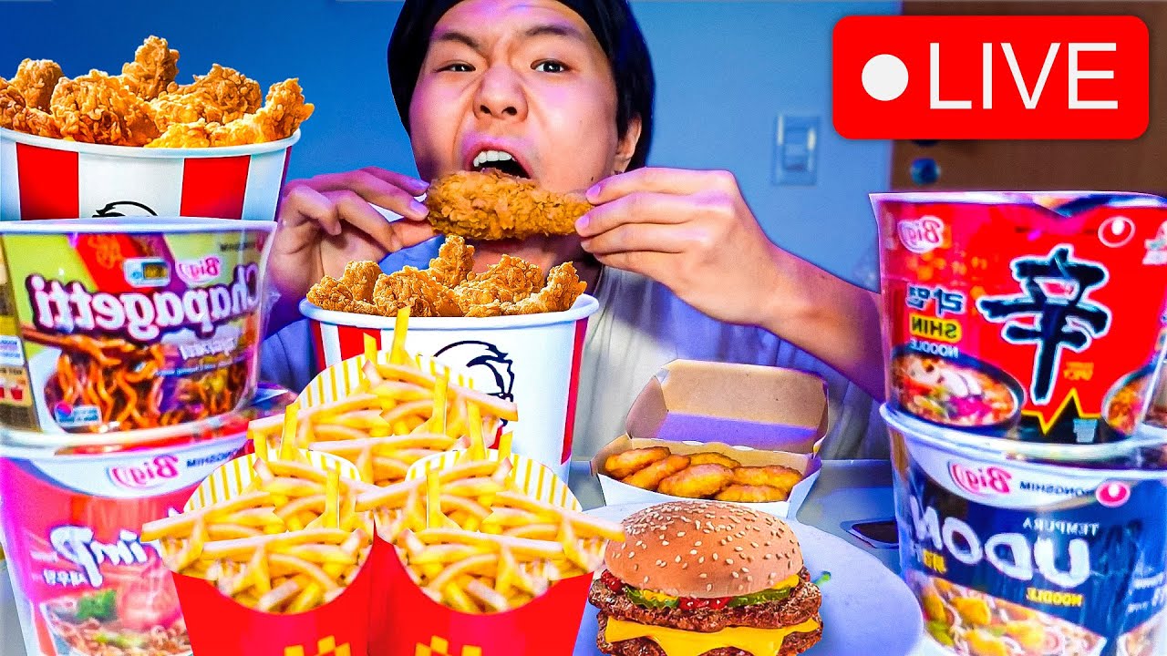 hice un MUKBANG en stream 🍗