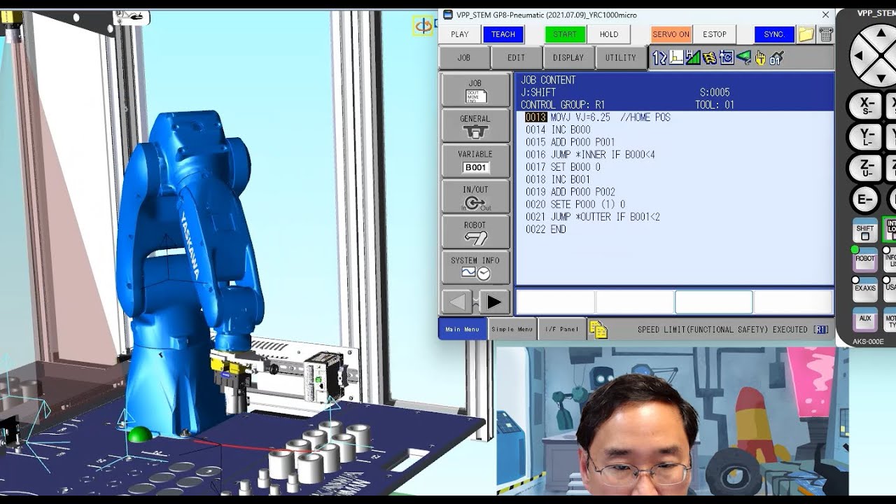 Yaskawa YRC1000 shift instruction for palletizing