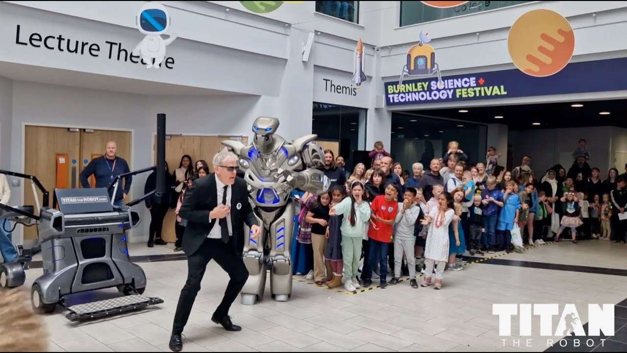 Titan the Robot show at Burnley College