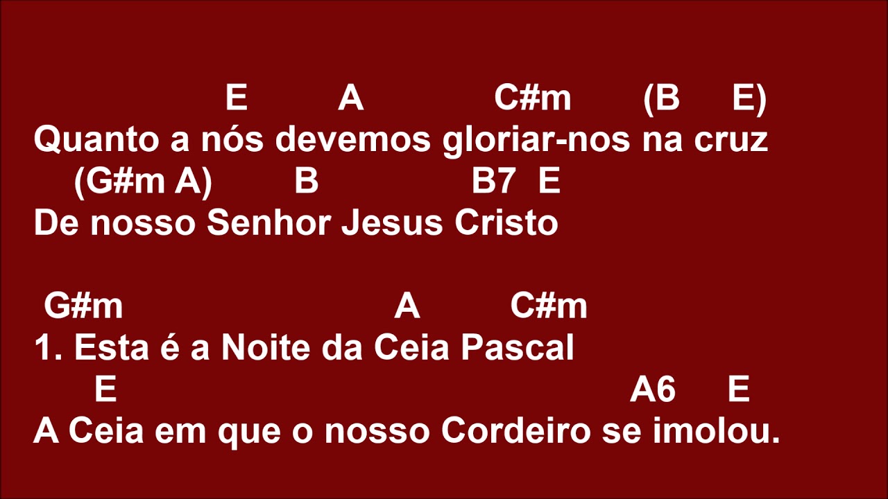 [ENTRADA] 1712 - QUANTO A NÓS DEVEMOS GLORIAR NOS NA CRUZ