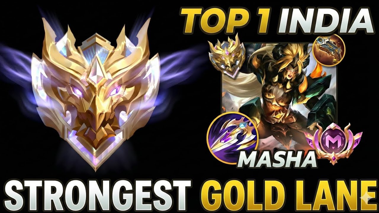 Top India Masha Gameplay | Immortal Lobby | Gold Lane MLBB!! 