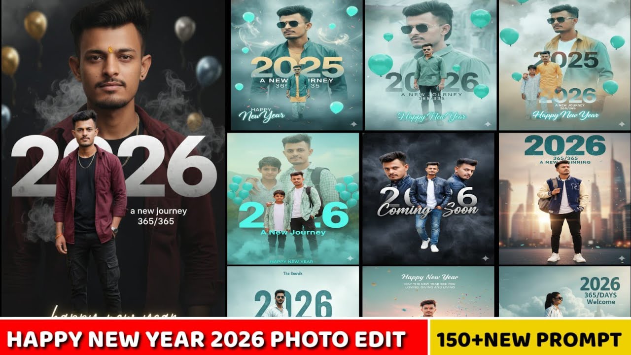 2026 Happy New Year Photo Editing | Google Gemini New Year Photo Editing I Gemini Photo Edit