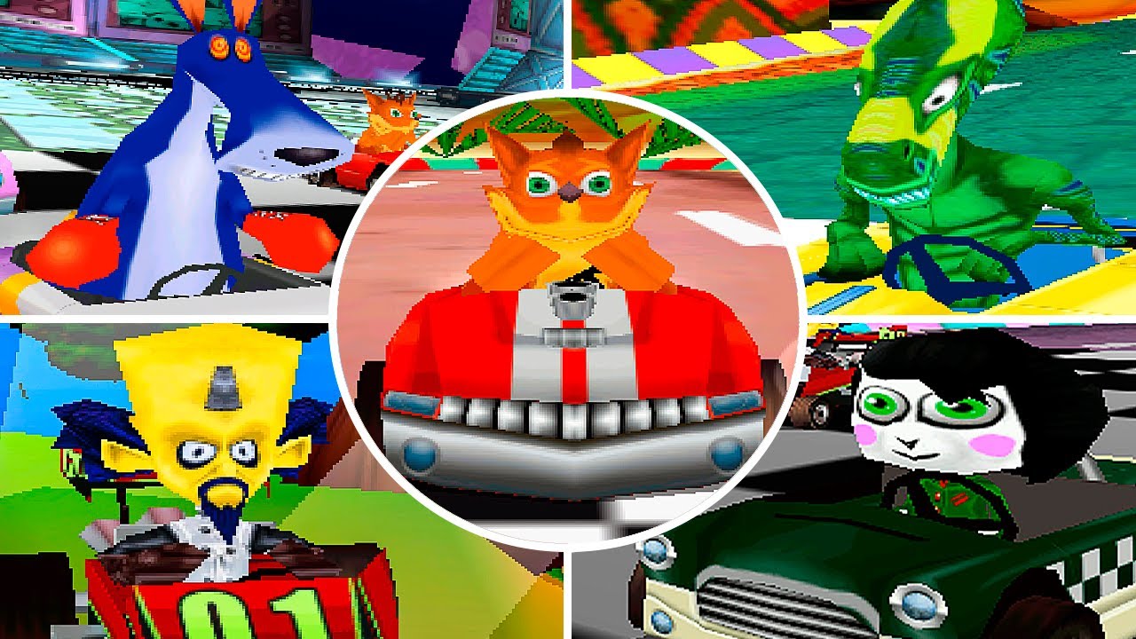 Crash Nitro Kart 3D - All Bosses & Ending | 4K 60FPS