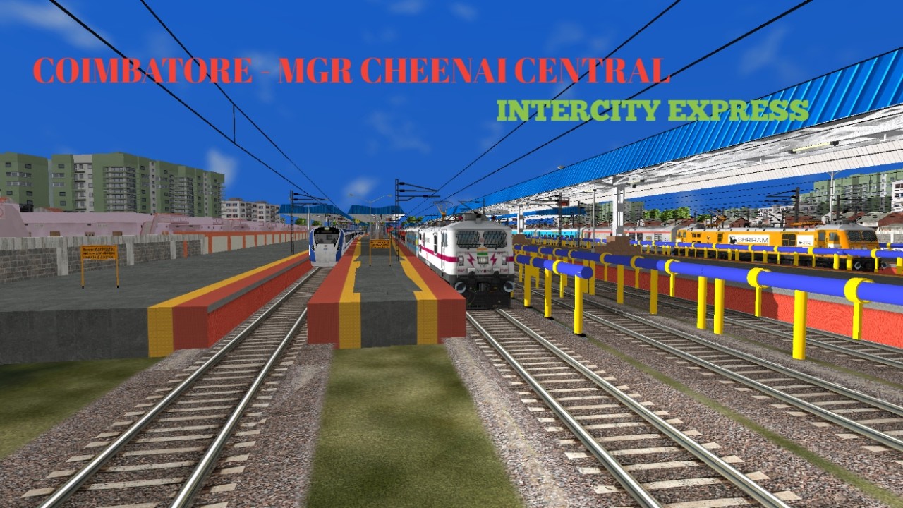 🚂 12680 COIMBATORE - MGR CHENNAI CENTRAL INTERCITY EXP TGDR ROUTE || MSTS || AJAY GAMING   🔥