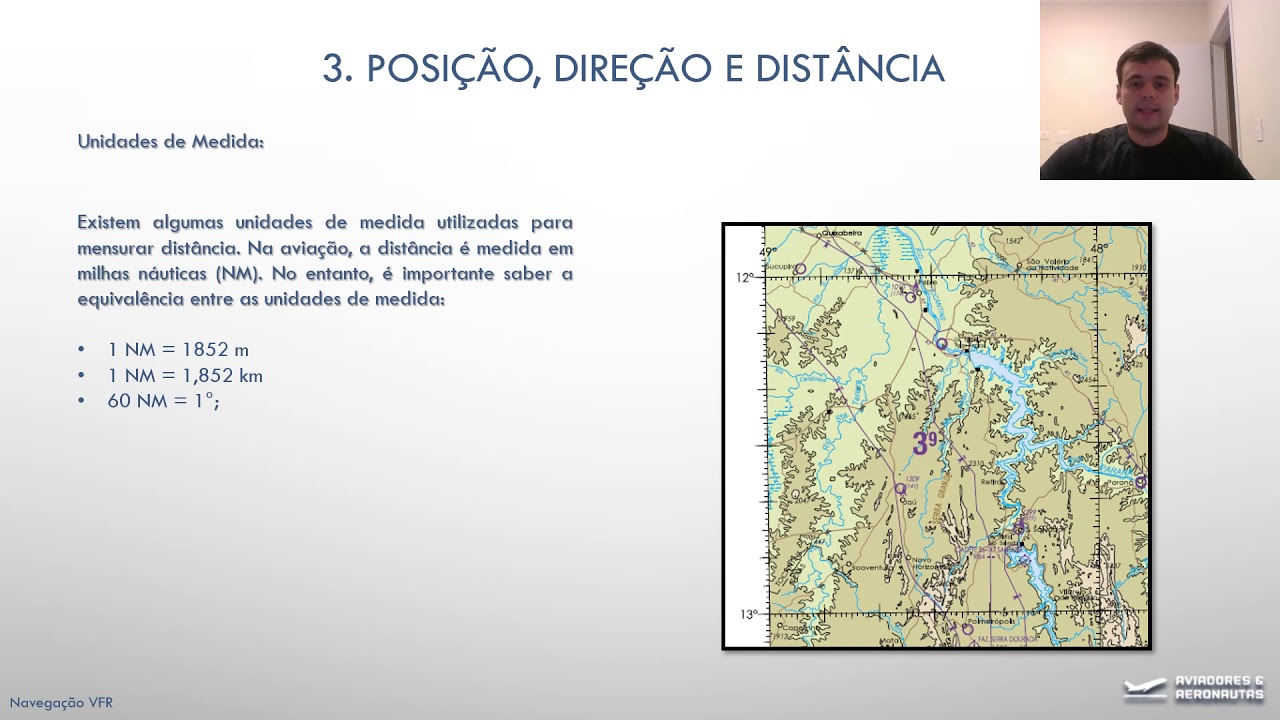 AULA 4 - POSIÇÃO, DIREÇÃO E DISTÂNCIA - NAVEGAÇÃO VFR - PILOTO PRIVADO DE AVIÃO