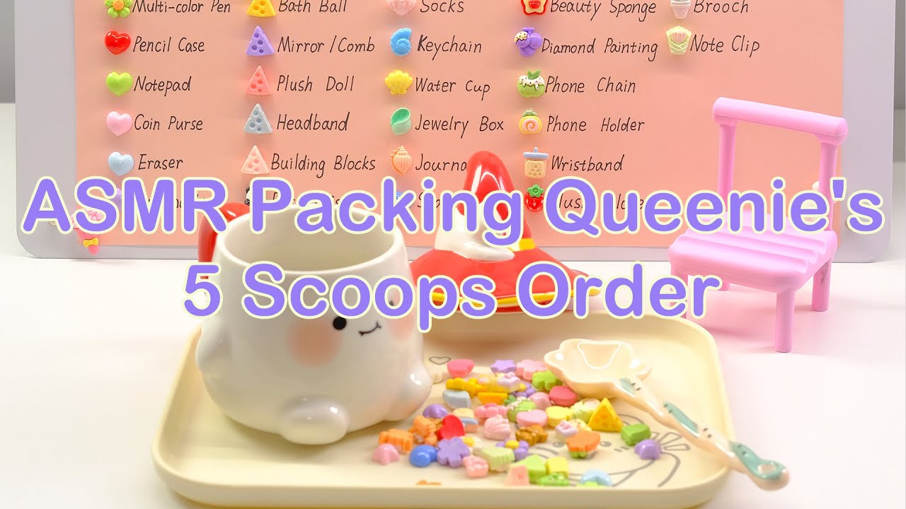 【Litebord Lucky Scoops】ASMR Packing Queenie's 5 Scoops Order