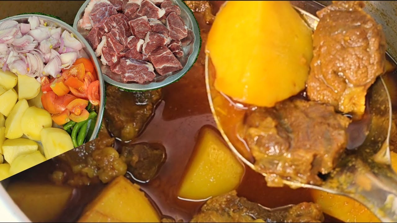 आलू गोश्त का सालन-Sehri/Iftar k liyen banaye Aloo Gosht ka Salan | cooker  main Aalu Gosht Banane