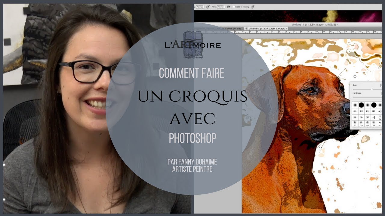 COMMENT FAIRE UN CROQUIS AVEC PHOTOSHOP | Fanny Duhaime Artiste Peintre | L'ARTmoire