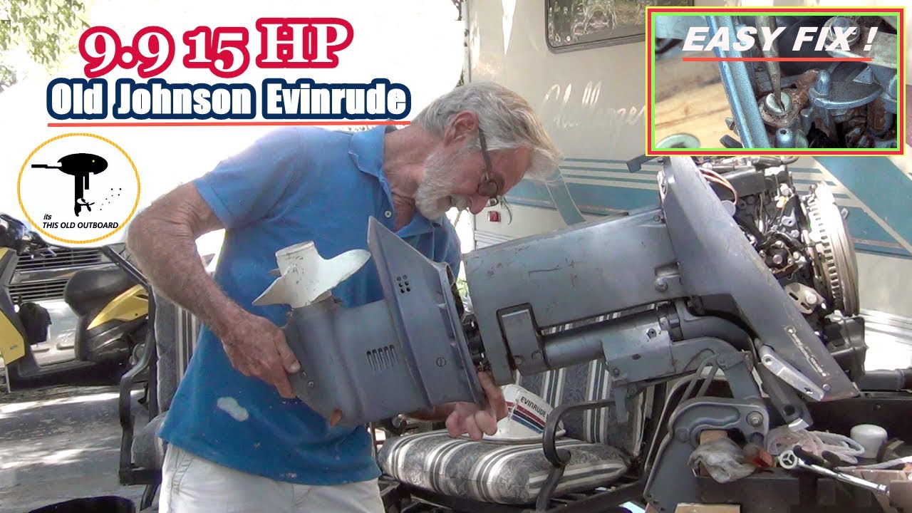 1977 15 Hp Evinrude Idle Stop Adjustment Easy Quick Fix ! THIS OLD OUTBOARD