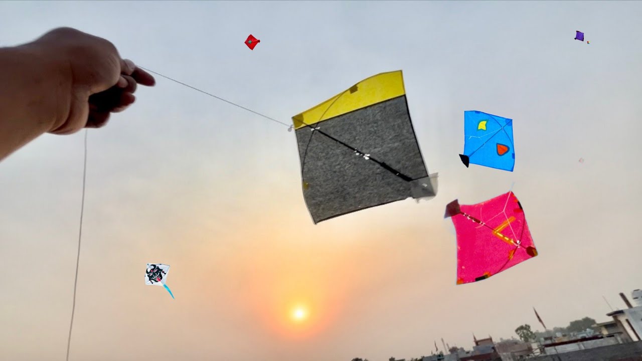 Today Kite Fighting | Kite Catch On Roof | Kite Cutting | Kite Flying | Kite 