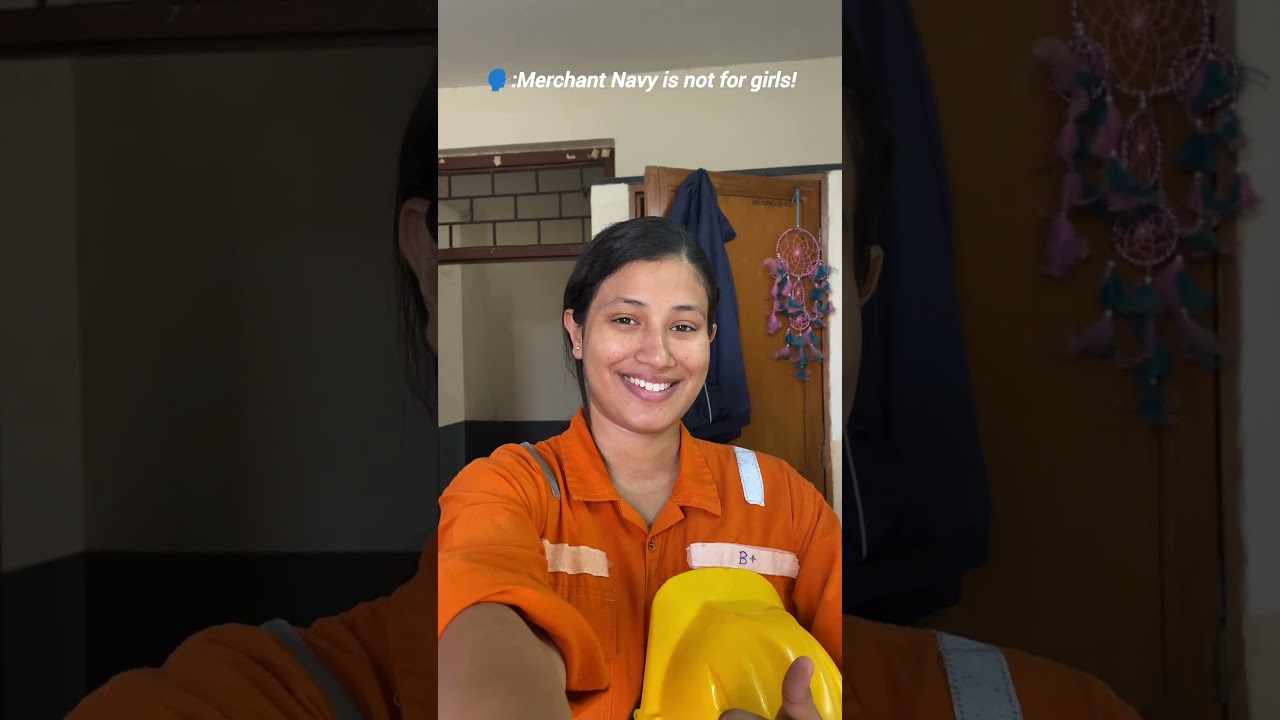To all the future female Seafarer's out there you go girl🤍💪&bull;merchant Navy&bull;tolani Maritime Institute