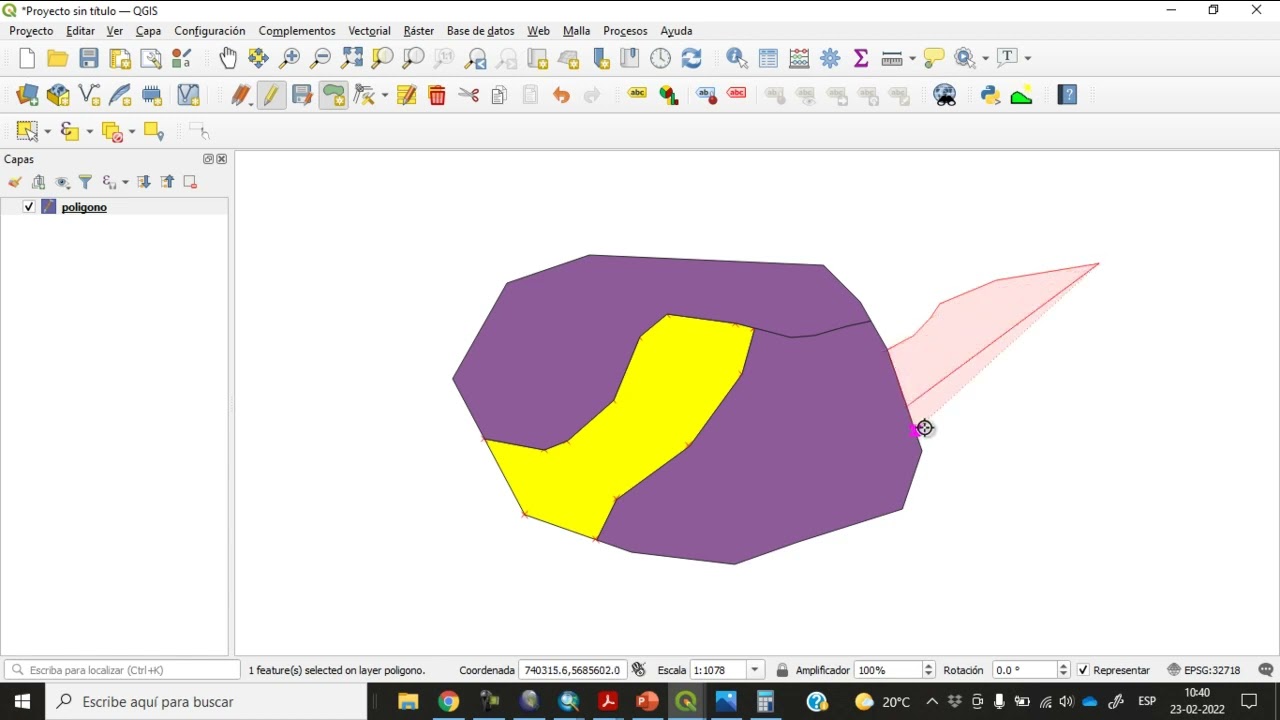 editar polígonos qgis
