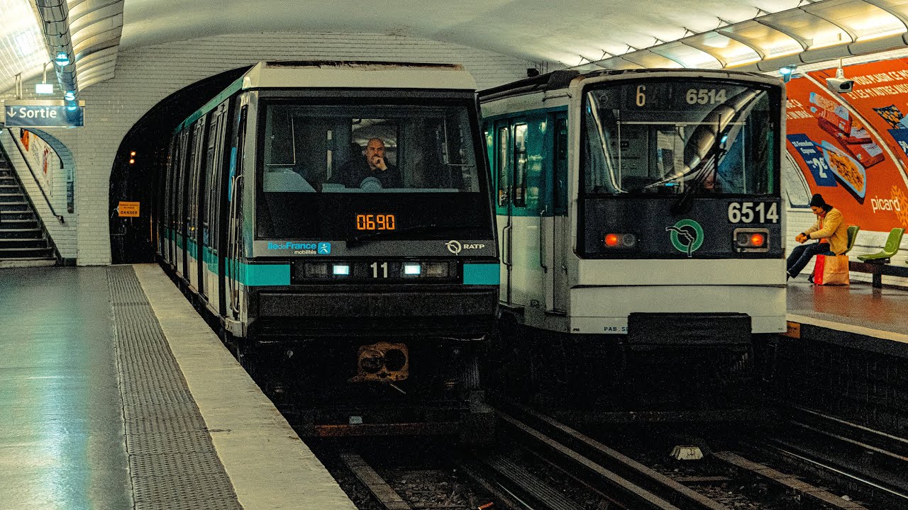 4K : METRO PARIS 🇫🇷 - MP73 & MP89CC - LIGNE 6 / TOUTES LES STATIONS - FEVRIER 2025