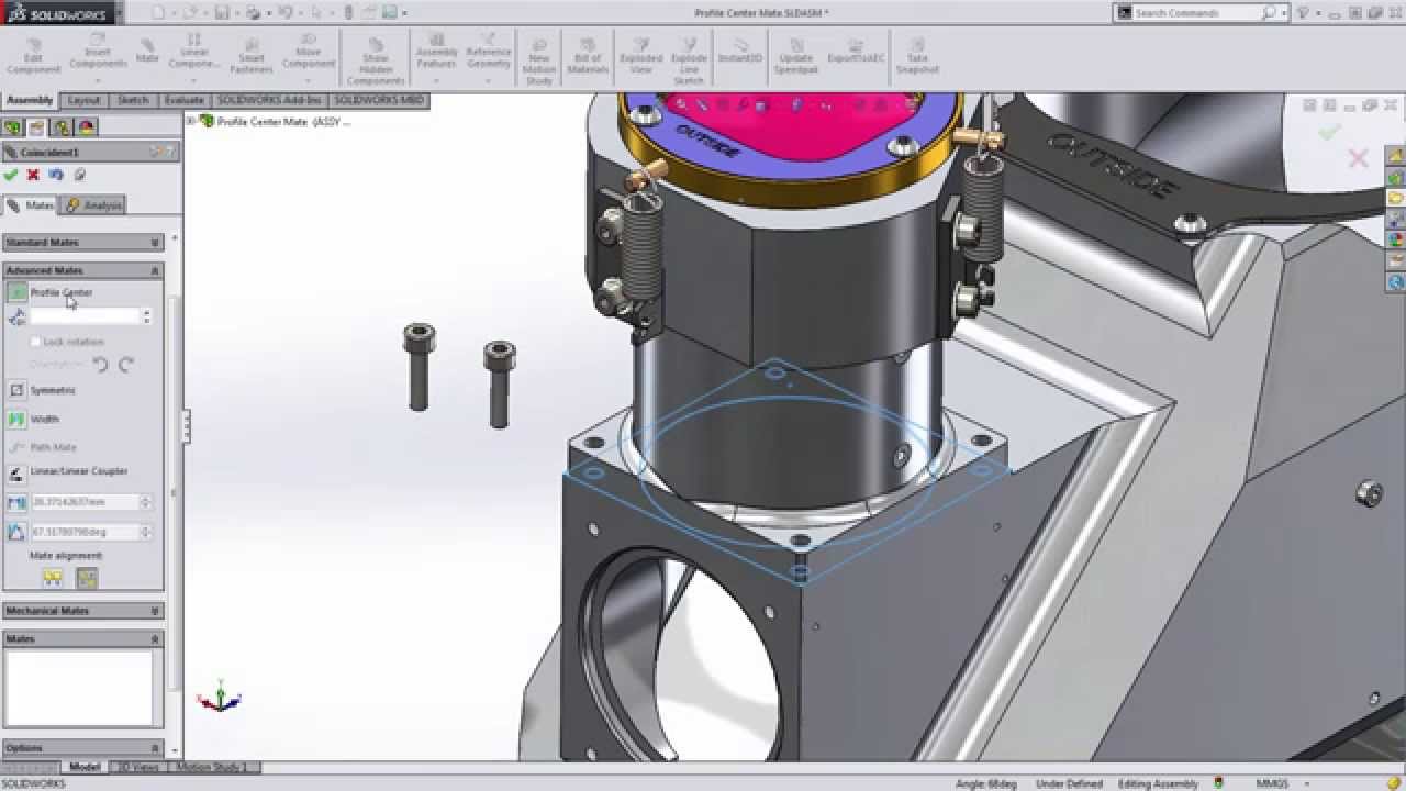 SOLIDWORKS 2015 Sneak Peek: Profile Center Mate