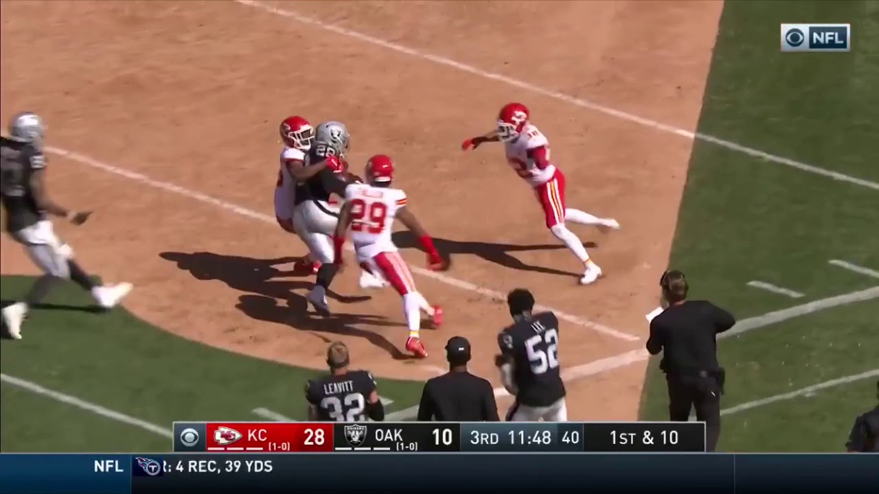 Rookie Josh Jacobs Turns The Jets On In This 51 Yd Run Against The Chiefs (WEEK 2 NFL 2019)