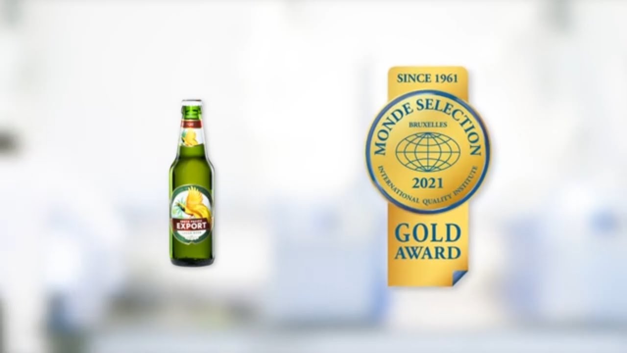 South Pacific Export Lager Beer (Bottle 33cl) | Gold Award Monde Selection 2021