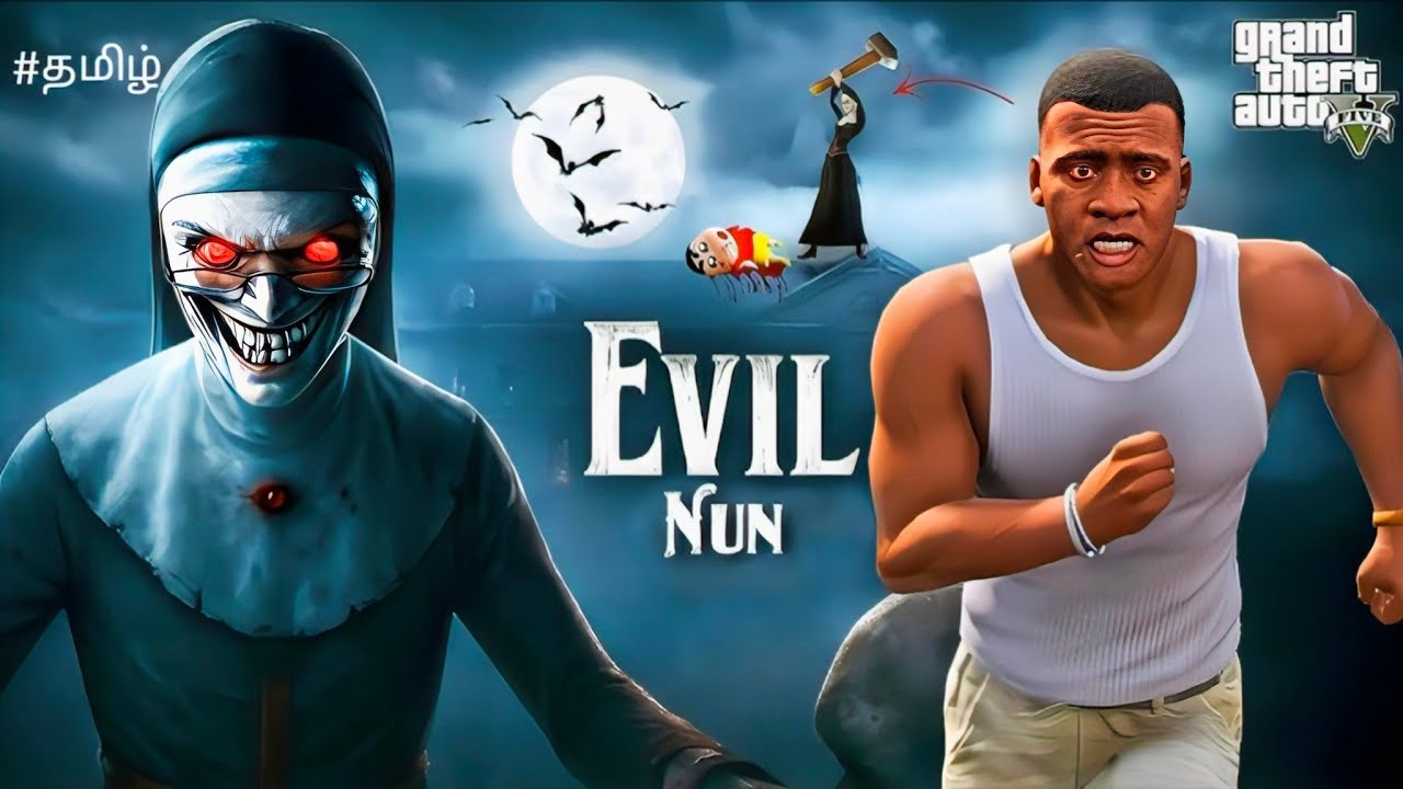 GTA V : Evil nun Kidnapped ||Shinchan Franklin Found The Forest