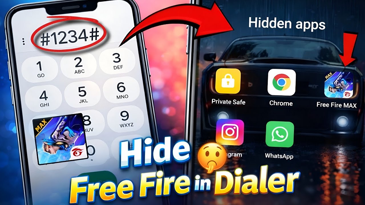How to hide free fire in dialler | free fire ko kaise chhupaye dialler me|free fire ko kaise chupaye