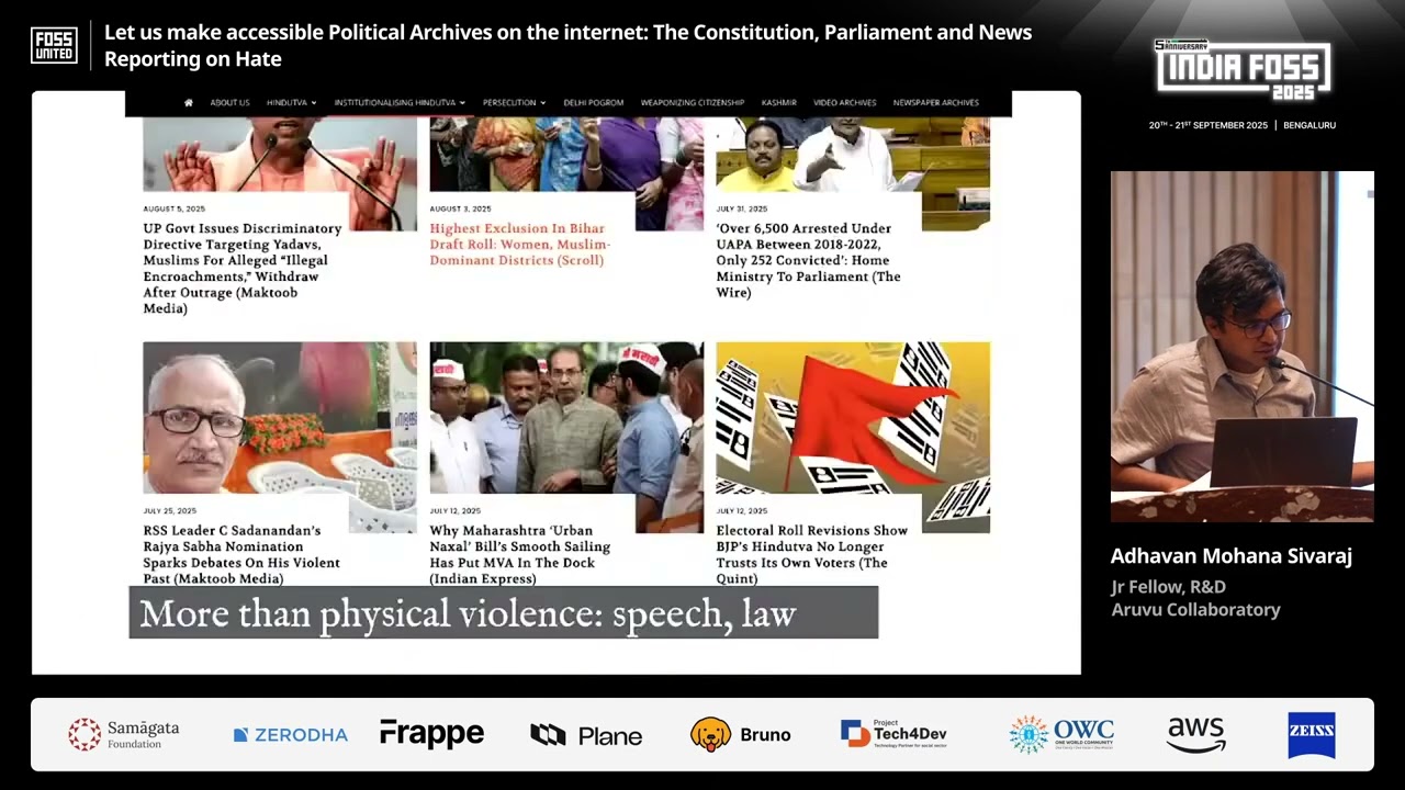 Accessible Political Archives on the internet: Constitution, Parliament and News Reporting on Hate
