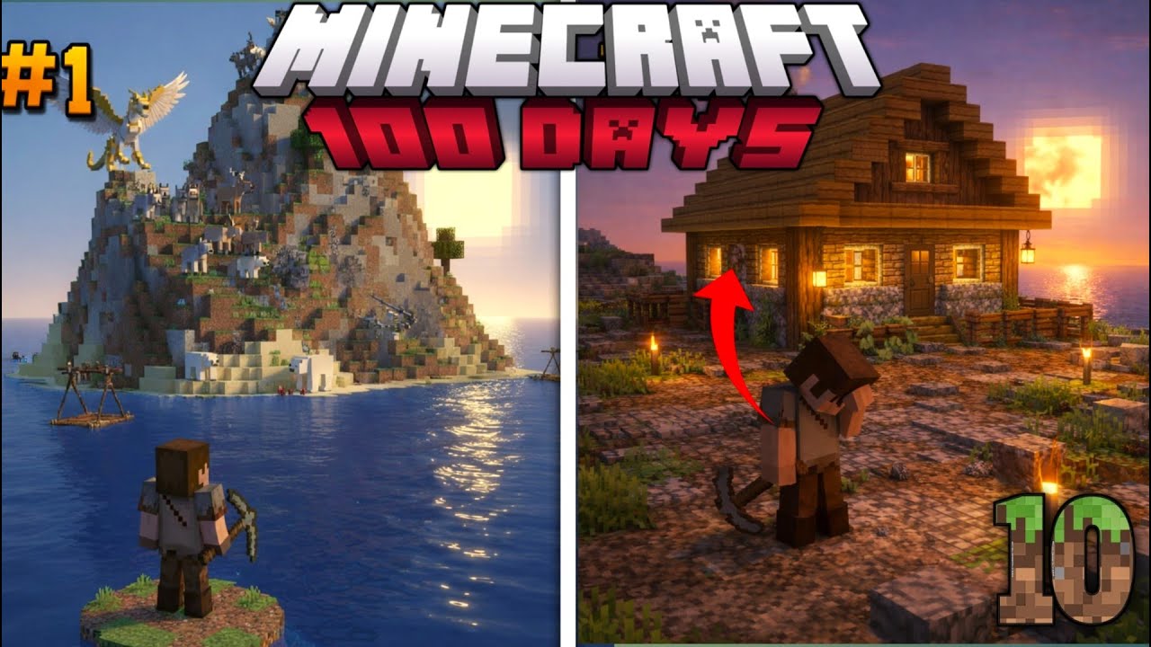 I Survived 100 Days on a DEADLY Island in Minecraft!(INFINITE NEW MOBS🥶)|MINECRAFT 