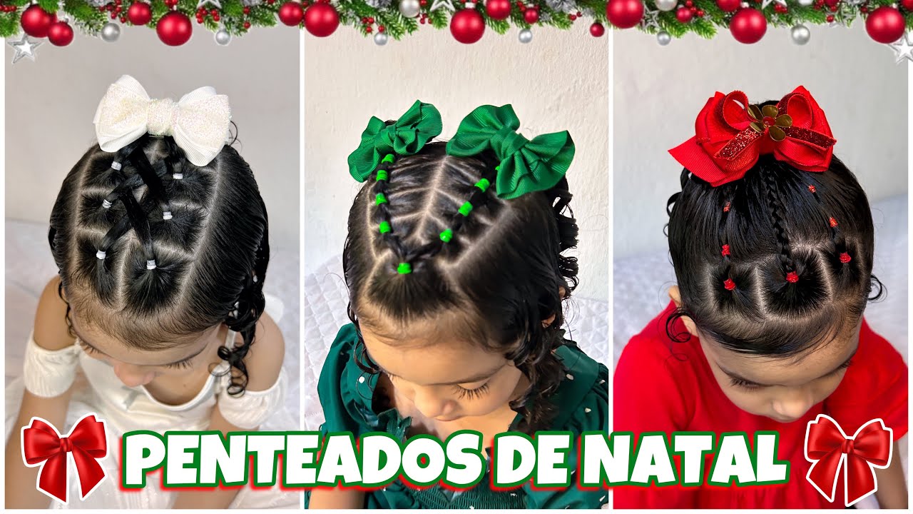 PENTEADOS INFANTIS PARA NATAL E ANO NOVO 🎄 - PENTEADOS PARA FESTA DE FIM DE ANO