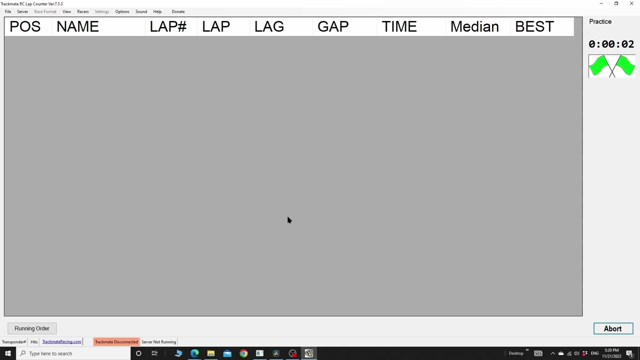 Trackmate Racing RC Lap Counter Software