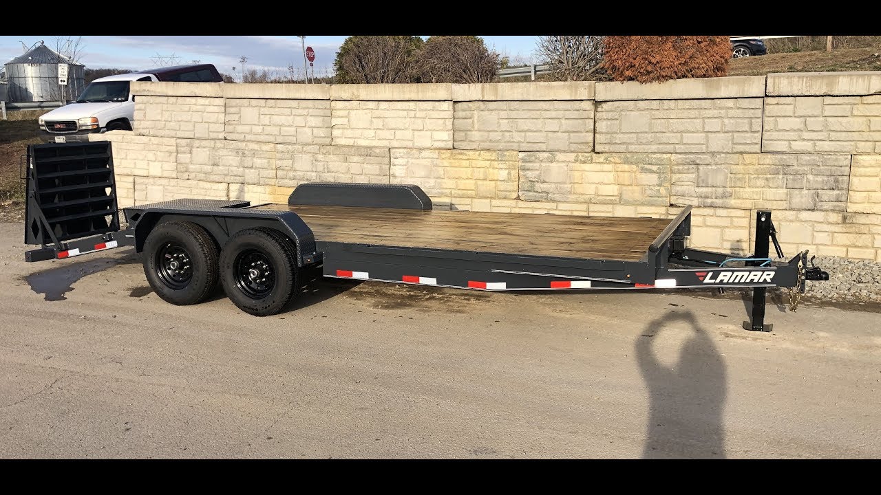 Lamar 7x20' H6 Equipment Trailer 14000# GVW Rhino Full Width Ramps H6832027