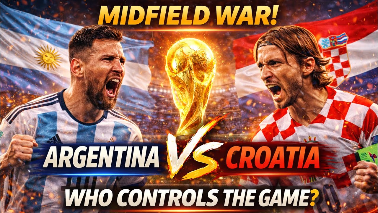 FIFA World Cup 2026 Argentina vs Croatia | Midfield Battle for Control