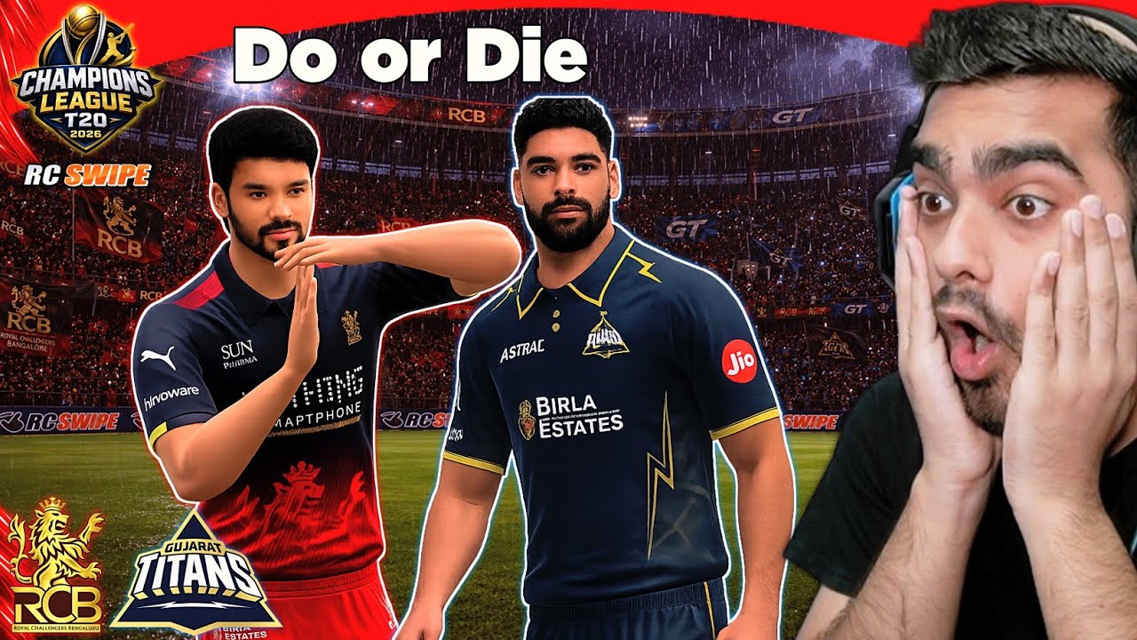 DO OR DIE! RCB Vs GT Champions League RC Swipe Hardcore Dynamic AI