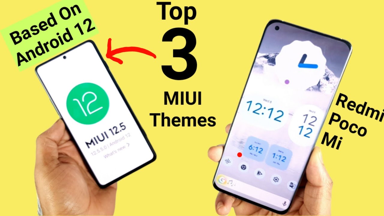 Top 3 Miui Android 12 Based Themes Must Try in Redmi, Poco & Mi Phones 😎🔥