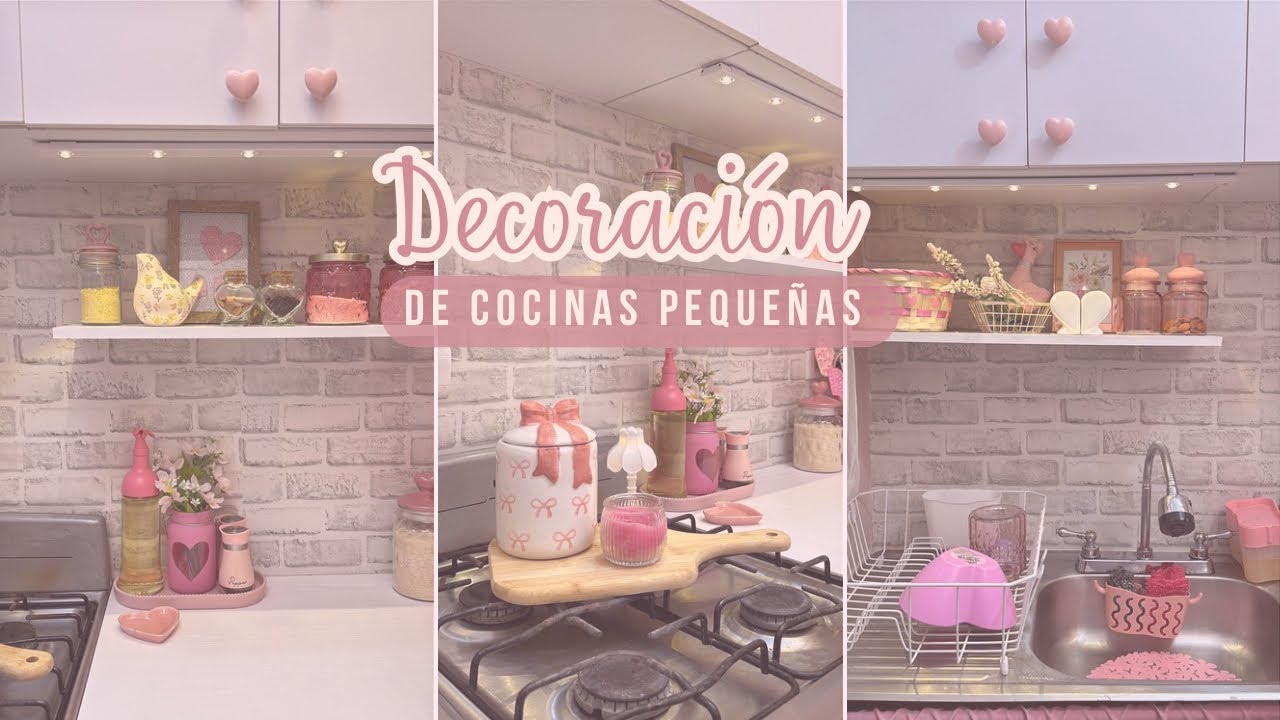 cocina rosa decorada de san Valentín 🎀| COCINAS PEQUEÑAS 