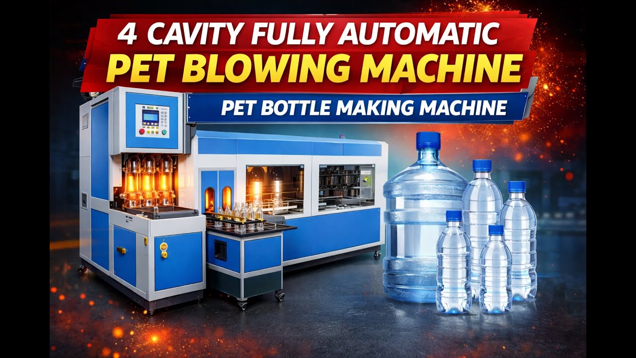 4 CAVITY FULLY AUTOMATIC PET BLOWING MACHINE | PET BOTTLE MAKING MACHINE