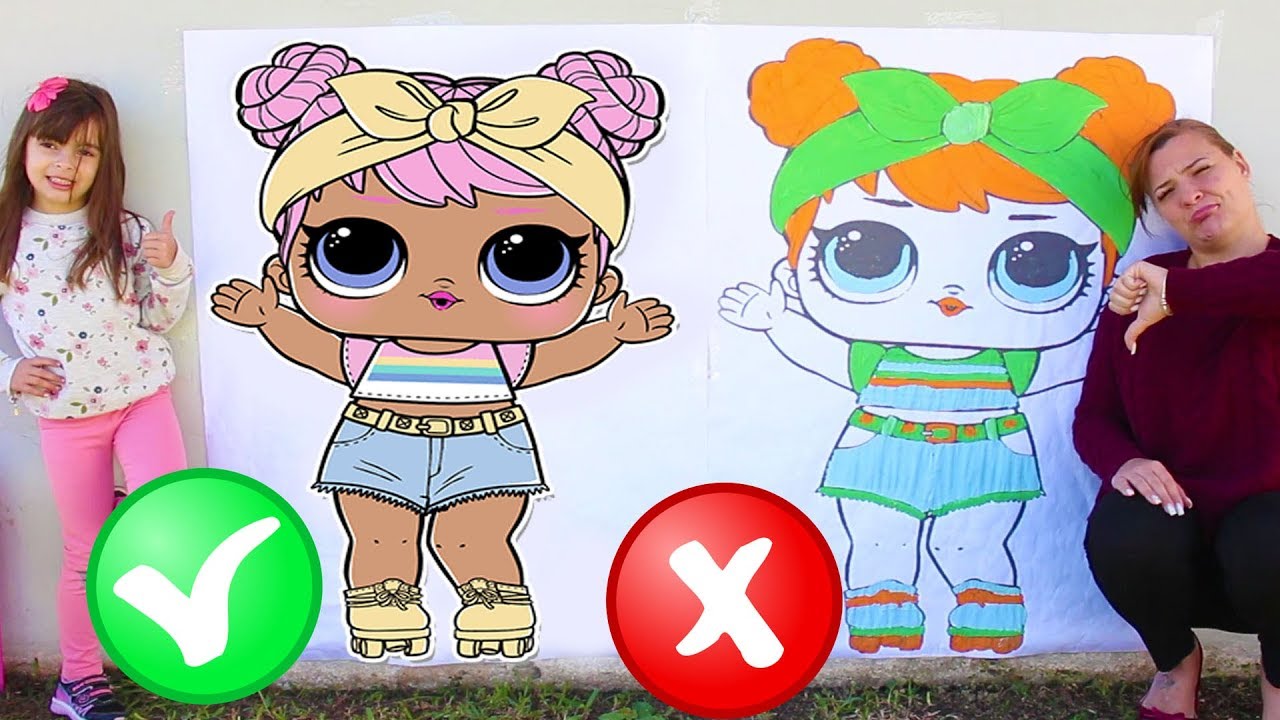 DESAFIO COLORINDO COM 3 CORES GIGANTE - Jéssica Godar e Laurinha e Helena