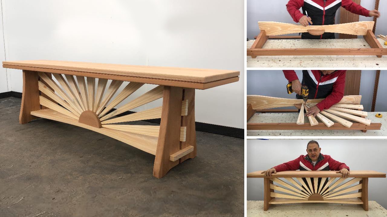 Banco de Madera Muy Bonito Fácil De Hacer Paso a Paso  - Tutorial de carpintería