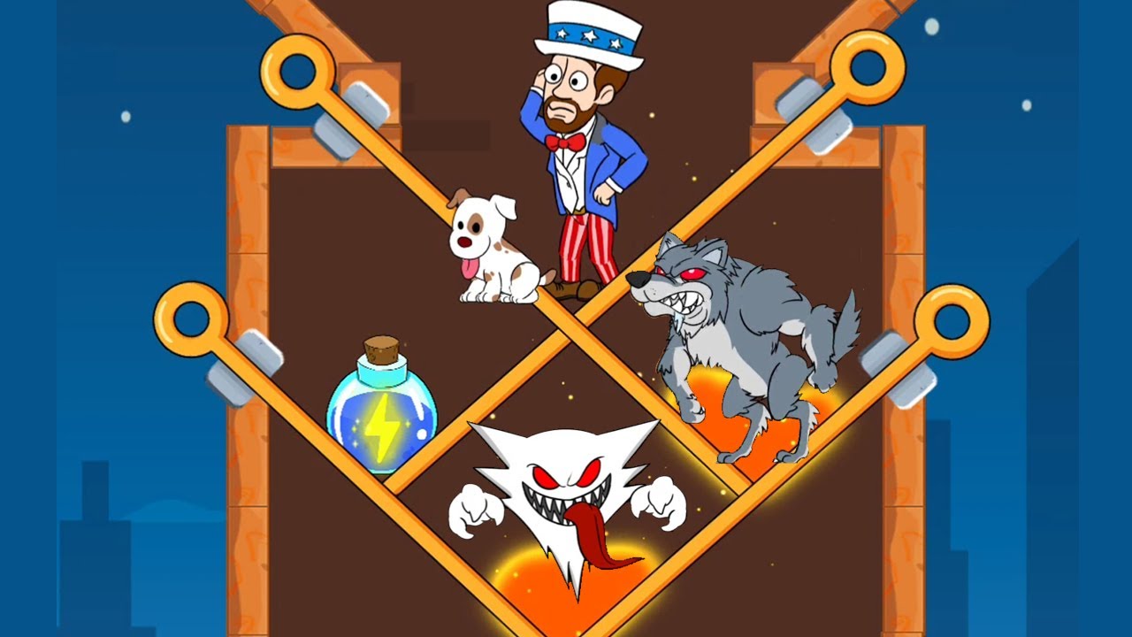 Can You Pull Him Out? Home Pin Rescue New Gameplay - Pull The Pin Game