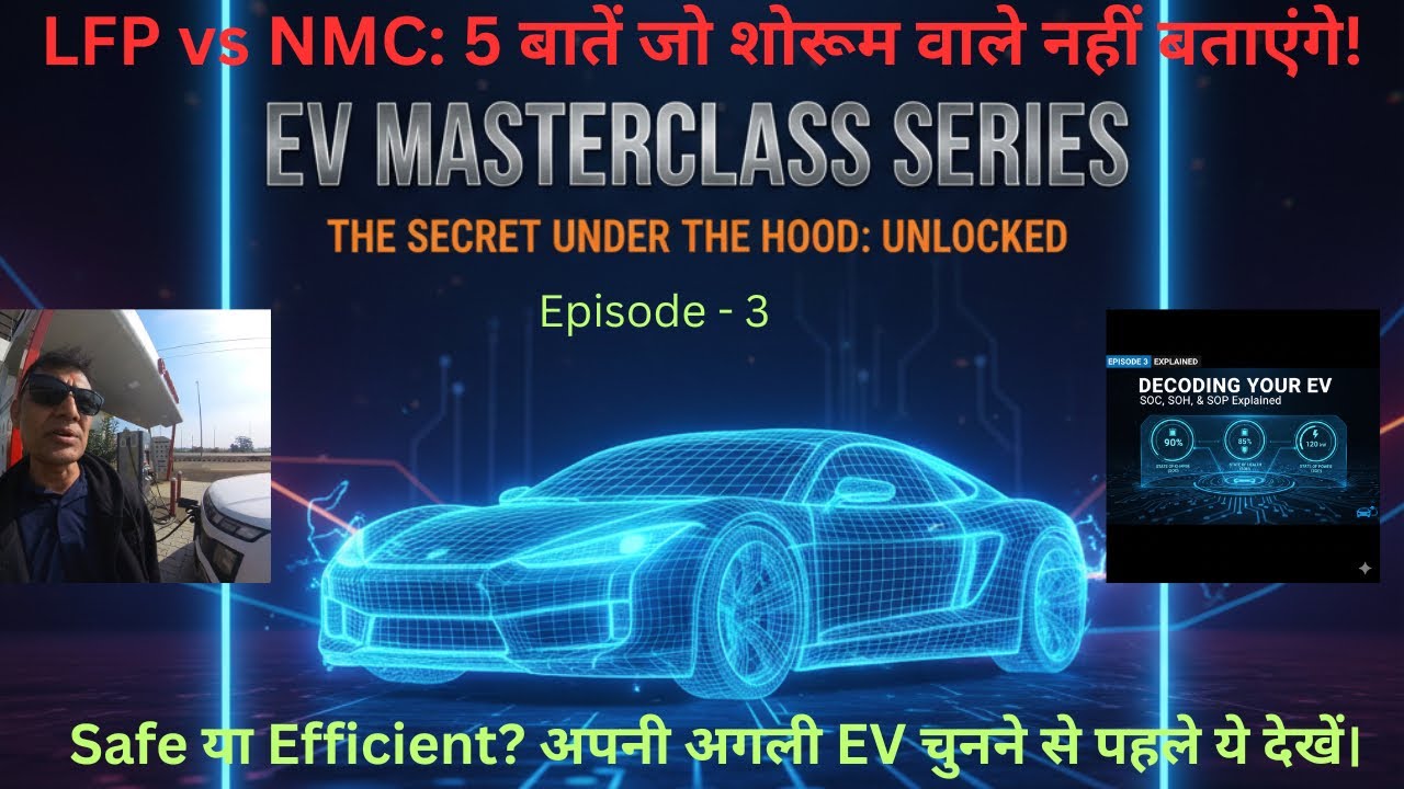 EV Battery Chemistry Explained: LFP vs NMC | Efficiency, Safety & Voltage Sag @ROADRECHARGE #EVIndia