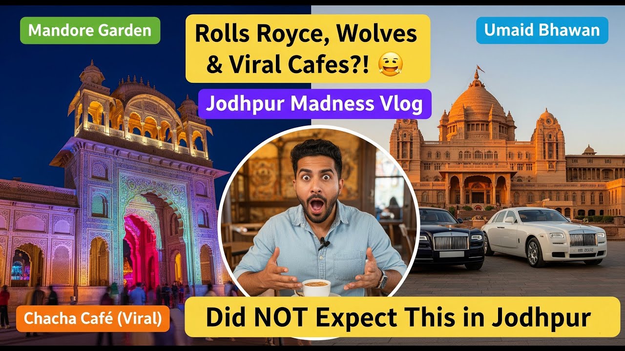 Jodhpur Vlog: Mandore Garden Se Viral Cafe Tak! 🚗☕ Rolls Royce Magic