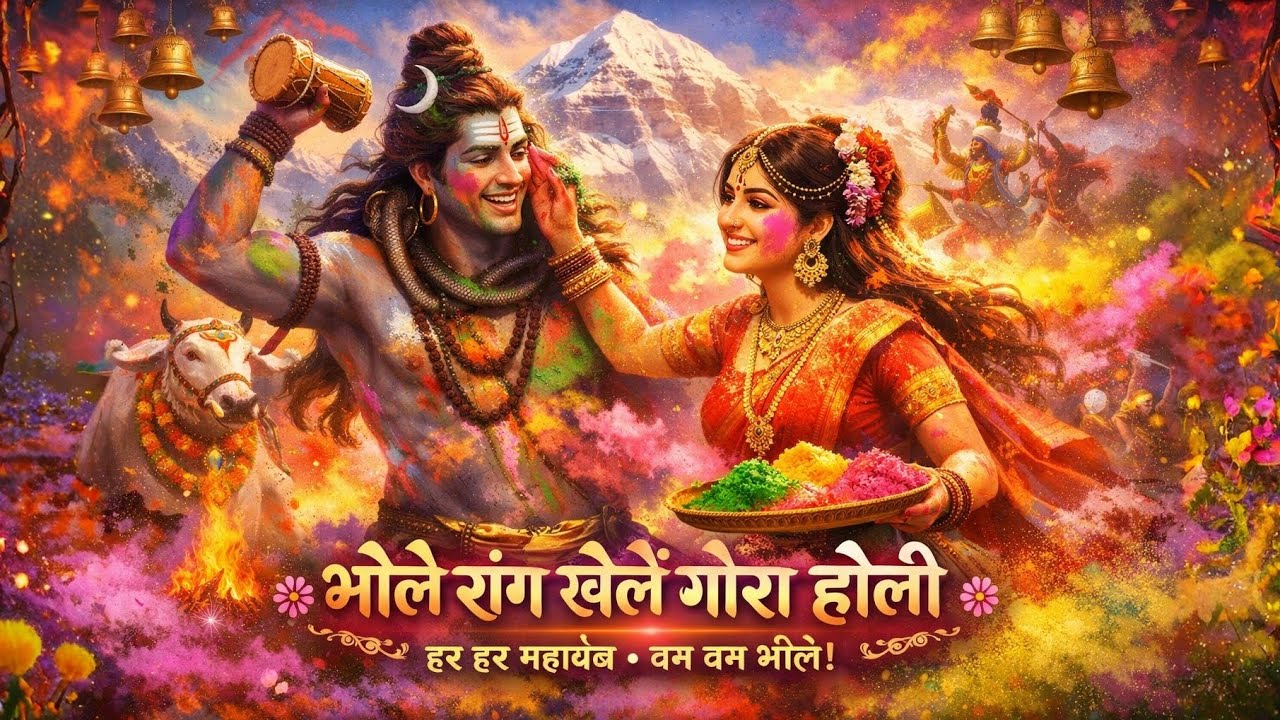 भोले संग खेलें गौरा होली | Shiv Parvati Holi Bhajan 2026 | हर हर महादेव | Moksh Music 