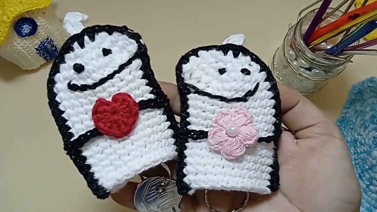 🤩 Tutorial Fácil para Tejer Crochet 😍 Llaveros Amor y Amistad a Crochet ‼️ TEJIENDO CON HILDA ROSA 🔔