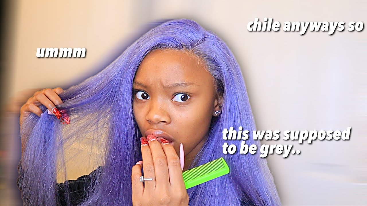 Attempting To Dye My Wig Grey...fail?! ft. UNICE HAIR