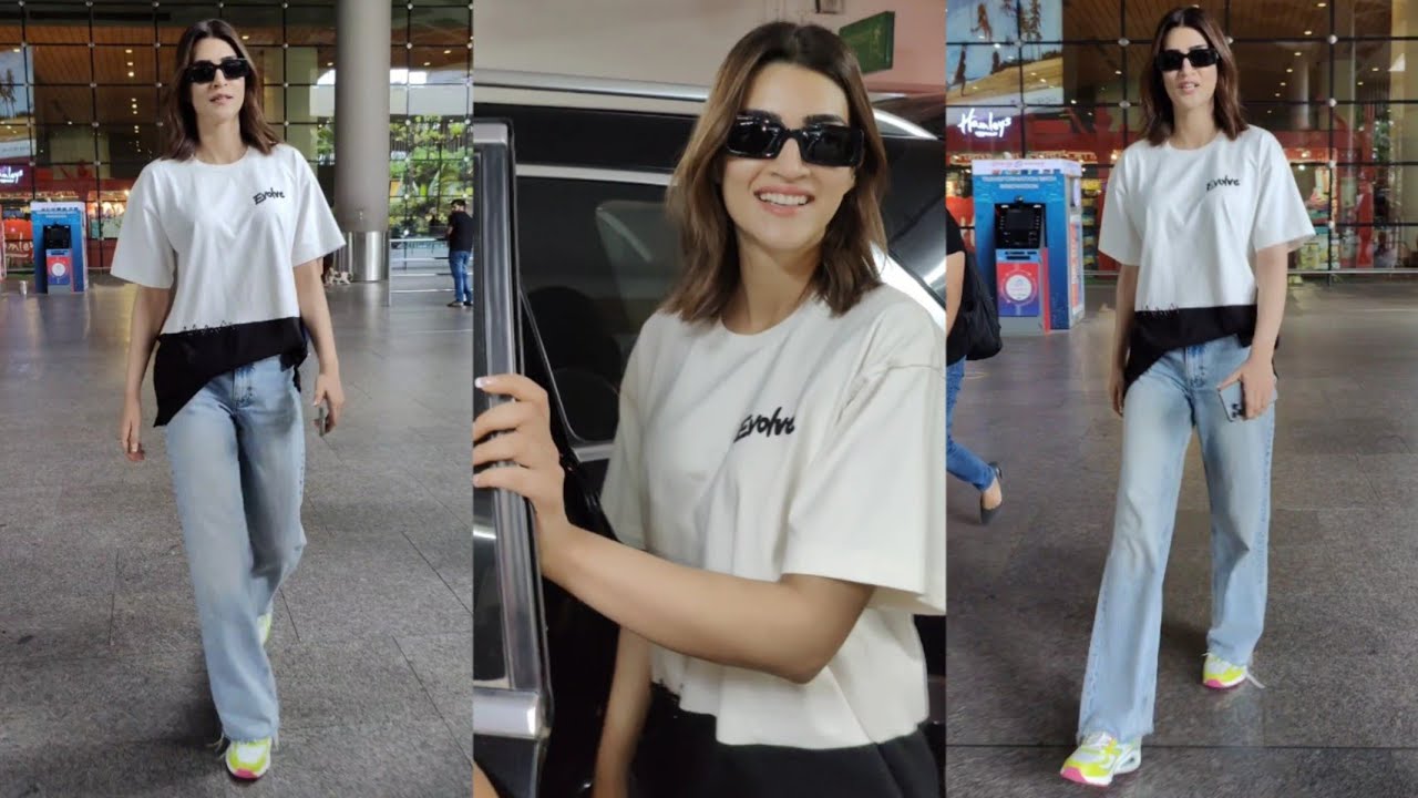 Mumbai Airport पर हुआ सीता जी aka #kritisanon जी का आगमन 🤩🔥📸