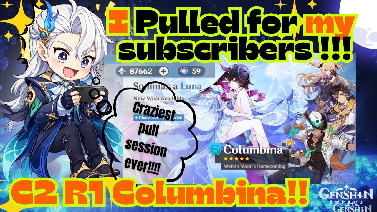 I LOST MY MIND Pulling COLUMBINA on Subscribers’ Accounts 😱 | Genshin Impact Luna 4 #genshinimpact 
