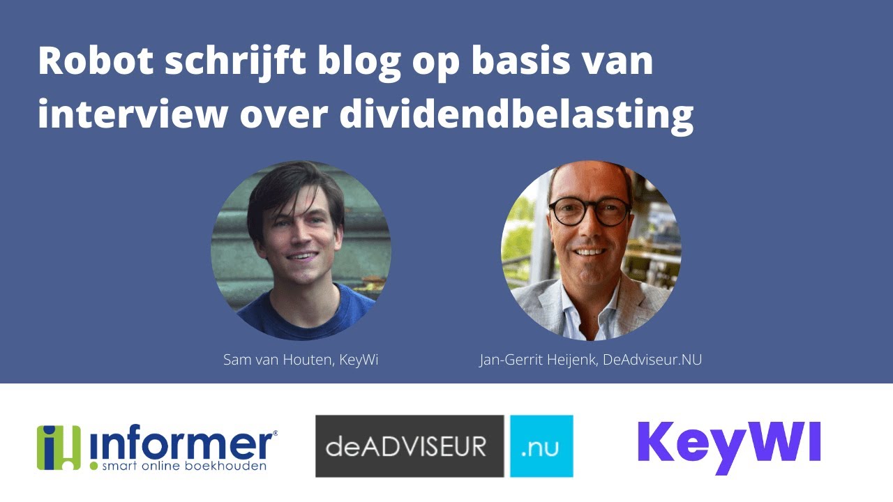 Interview Jan-Gerrit Heijenk over dividendbelasting | AI schrijft direct blog!