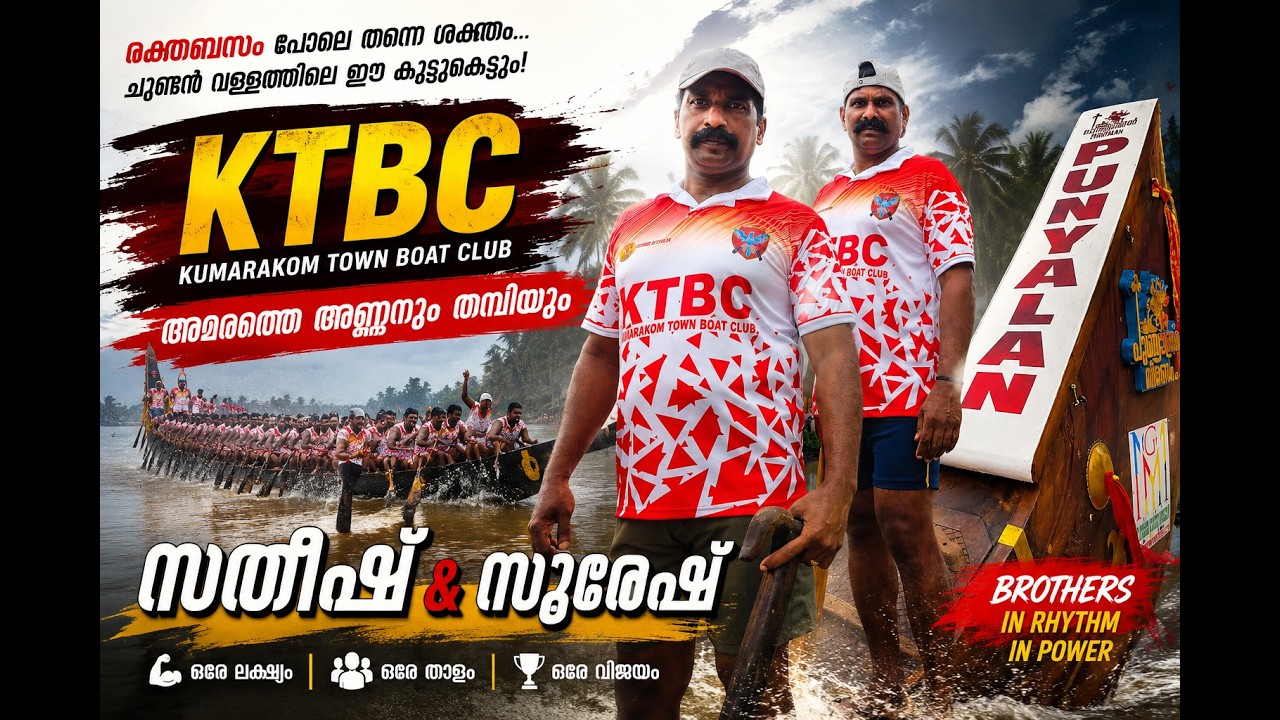 രക്തബന്ധം പോലെ തന്നെ ശക്തം&hellip;ചുണ്ടൻ വള്ളത്തിലെ ഈ കൂട്ടുകെട്ടും!KTBC യുടെ അമരത്തെ അണ്ണനും തമ്പിയും